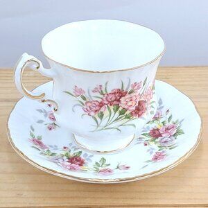 Paragon English Flowers Series-Victoriana Rose- Bone China Tea Cup and Saucer